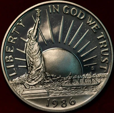 Uncirculated Proof 1986-S Statue of Liberty Clad Comm Half Dollar - Image 1 of 2