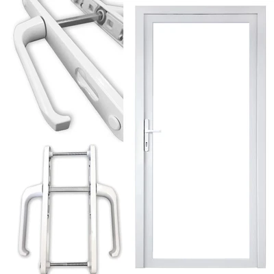 JeCo Nebeneingangstür Kunststoff Nebentür Innenöffnend weiß Klarglas Ganzglas - Bild 1 von 4