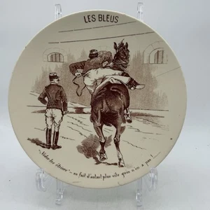 Vintage French Faience Dessert Plate “Les Blues” By Sarreguemines & Digoin - Picture 1 of 5