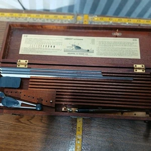 Vintage 1950s Keuffel & Esser Leroy Lettering Set W/Orig Wooden Box. Incomplete - Picture 1 of 5