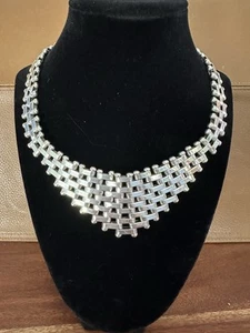 Sterling Silver Panther Link Heavy Necklace Mexico EUC - Picture 1 of 9