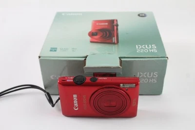 Canon IXUS 220 HS Digital Compact Camera Working w/ Canon 5x Optical Zoom Lens - Image 1 of 4