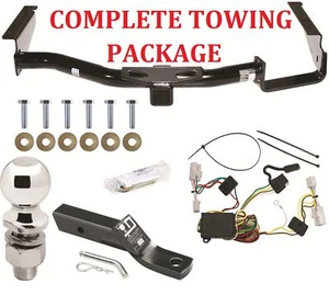 Trailer Tow Hitch For 04-07 Toyota Highlander Complete PKG w/ Wiring and 2" Ball - Picture 1 of 6