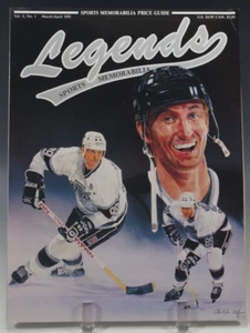WAYNE GRETZKY COVER LEGENDS SPORTS MEMORABILIA MAGAZINE W/CARDS MARCH/APRIL 1991 - Picture 1 of 4