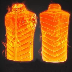 Unisex Heated Vest Winter Body Warm Electric USB Jacket Thermal Heating Coat - Picture 1 of 18