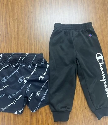 Champion Kids Black Joggers Shorts 2 Piece Lot Boys 3T - Image 1 of 4