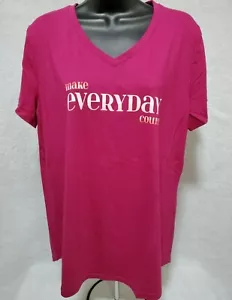 Tek Gear Womens Shirt Top Blouse Size XL X Large Multicolor Make Everyday Count - Picture 1 of 4