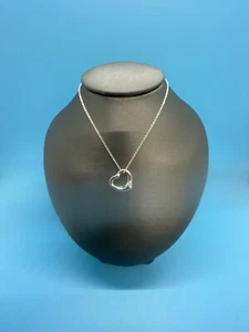 Tiffany & Co Sterling Silver Open Heart Necklace - Picture 1 of 7