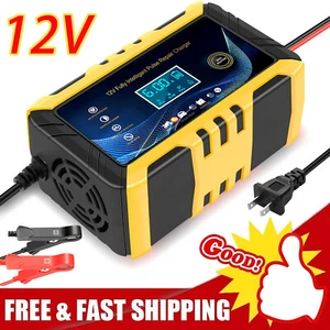 Smart Car Battery Charger 12V 6A Maintainer Trickle Charger Motorcycle AGM - Picture 1 of 10