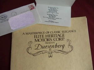 Duesenberg II Brochure and Invitation to Open House 1978 - Picture 1 of 6