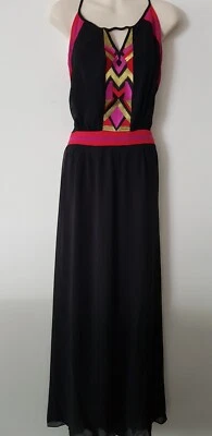 LADIES  *CITY CHIC BLACK AZTEC EMBROIDERED MAXI DRESS *SIZE L*NEW WITH TAGS * - image 1 of 4