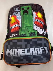 Minecraft Light Up TNT 17" Creeper Backpack Flashing Lights New 2024 - Picture 1 of 11