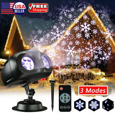 1pcs Christmas Snowflake Projector Moving Snowfall Laser Light Outdoor Landscape