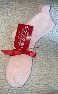 Calcetines para dormir Bath & Body Works para mujer más dulces suaves en la tierra rosa 1 par nuevos con etiquetas Foto 1 de 4