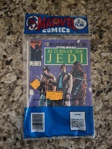 NEW Vintage 1983 Marvel Star Wars Return of The Jedi Comics #3,4 Poly Retail Bag - Picture 1 of 2