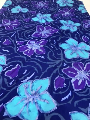 蓝色紫色花卉尼龙涤纶织物服装霍夫曼 1993 F17 — 第 1/3 张图片