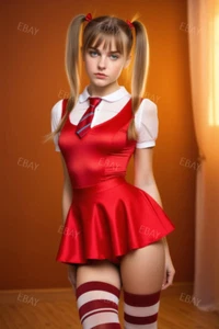 Fantasy Blonde Petite Curvy Girl Model Foto Risque 4x6 Kunstdruck A10468 - Bild 1 von 1
