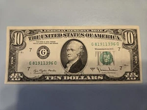 Series 1977 A $10 Ten Dollar Bill FRN Federal Reserve Bank of Chicago, Illinois - Picture 1 of 24