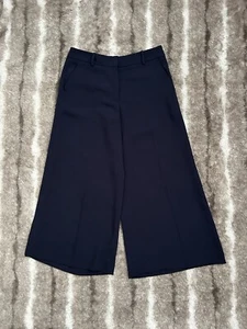 Boden Blue Wide Leg Cropped Pants Size 4 - Picture 1 of 6
