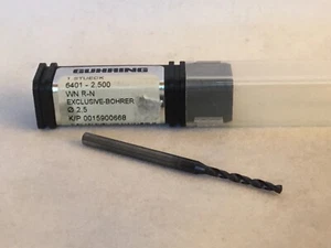 Guhring 6401-2.500 2.5mm, 140° Point, Solid Carbide Micro Drill Bit - Picture 1 of 1
