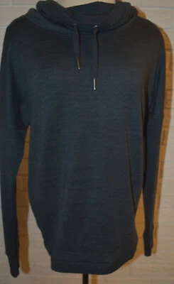 Top Pullover Para Mujer Gerry Gris Carbón Manga Larga Capucha Cuello Talla Pequeña Foto 1 de 3