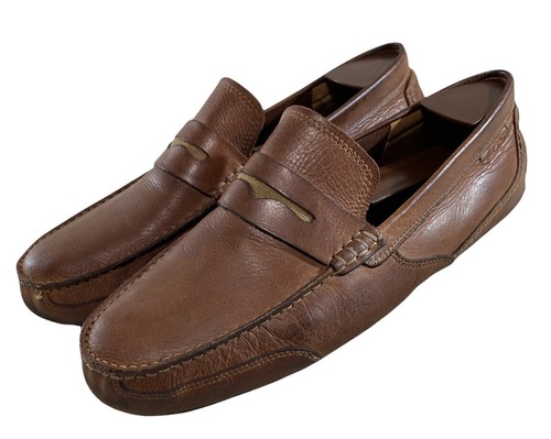 Mocassini da guida Clarks 16326 marroni in pelle ortolite da uomo marroni taglia 10 M