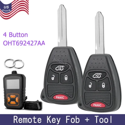 2 Новый! Запасной дистанционный автомобильный брелок + набор инструментов для Chrysler PT Cruiser Sebring - Изображение 1 из 4
