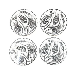 Set di 4 sottobicchieri design piastrelle ceramica turca (fiorale marina) - Foto 1 di 2