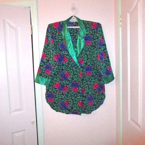 Vtg Victoria’s Secret Gold Label Satin Sleep Shirt Size L Romantic Boudoir Sexy - Picture 1 of 10