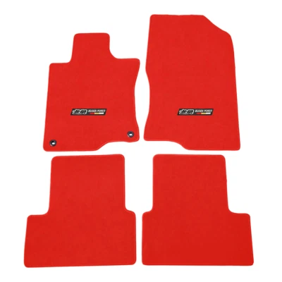 For 09-14 Acura TSX Red Floor Mat Carpet Liner Nylon Front Rear Non-Slip 4PCS Foto 1 de 3