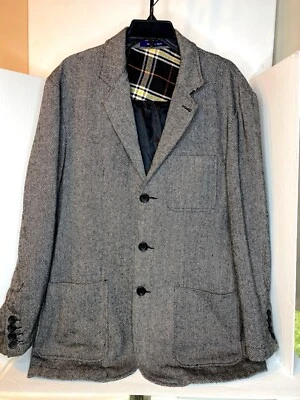 Blazer Alan River Hombre 44 Gris Espiga Negocios Informal Chaqueta 3 Botones Foto 1 de 4