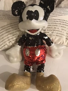 Disney Mickey Mouse Reversible Sequin Plush 15” SPECIAL EDITION - Picture 1 of 10