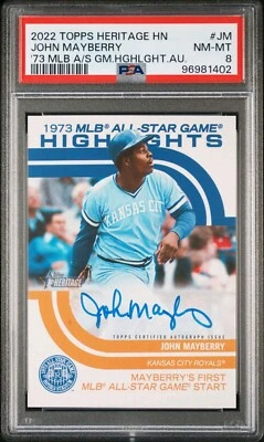 John Mayberry - 2022 Heritage 1973 All-Star Game Hi-lights autógrafo PSA 8 Foto 1 de 2