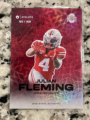 Julian Fleming 2023 Onit Ohio State Buckeyes Autograph /400 Auto OSU Penn State - Image 1 of 2