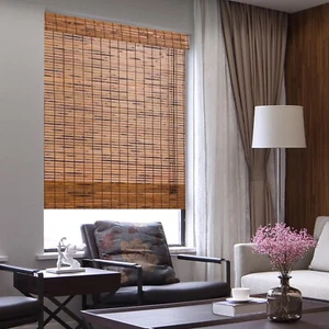 Bamboo Roman Window Blinds Sun Shades, Light Filtering Roller Shades, Any Siz... - Picture 1 of 7