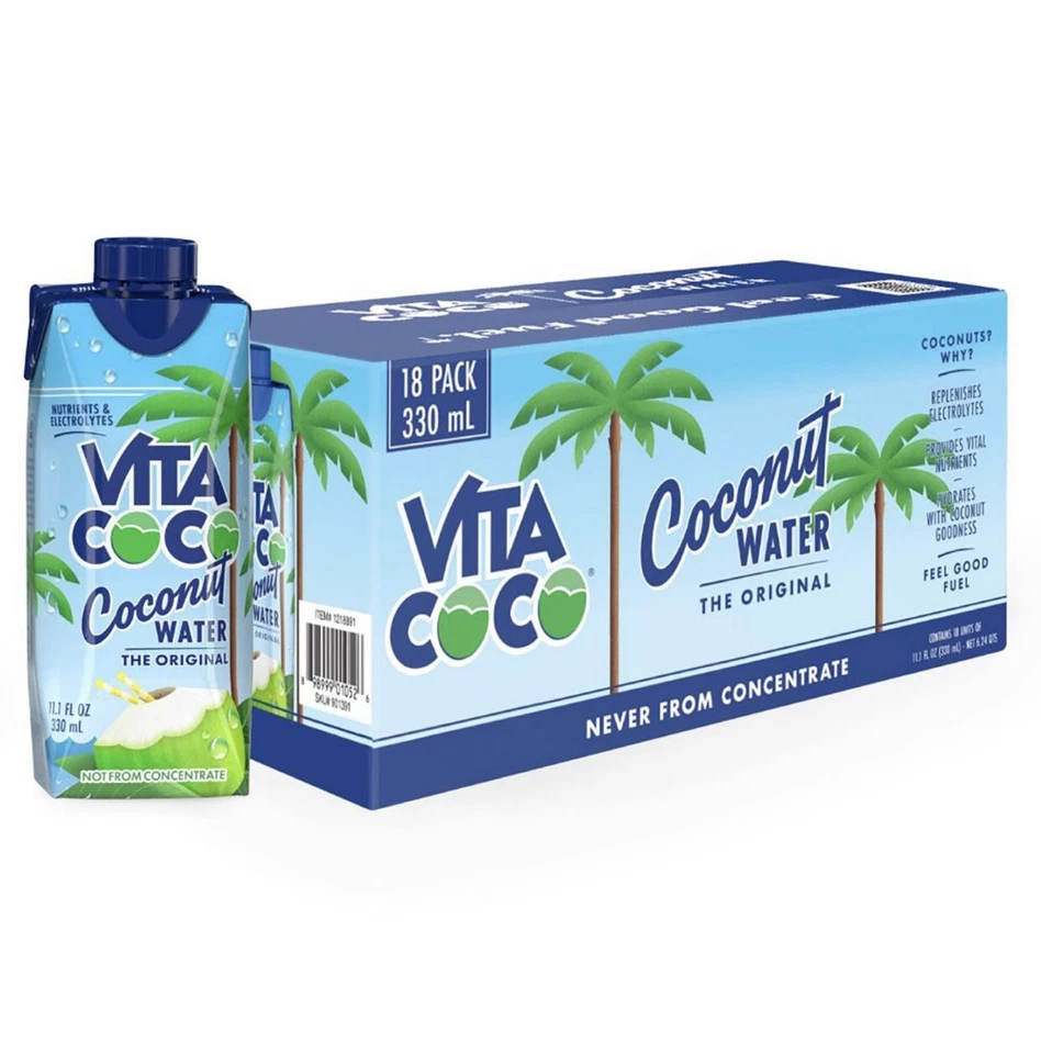 Vita Coco Coconut Water (11.1 fl. oz., 18 pk.)~Kosher/Gluten Free/Soy Free/Vegan - Image 1 of 4