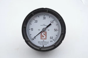 Superior Boiler Industrial Meter Gauge (J5R-5) 316 SS 60 PSI Tube & Connection - Picture 1 of 10