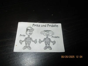 Überraschungsei Beipackzettel von 1987 - Fritz und Fridolin - Rückseite Fritz - Bild 1 von 2