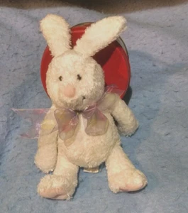 Hallmark weiß Plüsch Osterhase Hase 11 Zoll mit Pastell Ei Band Schal - Bild 1 von 7