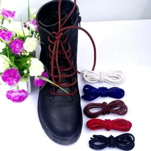 1 PIEZA Cordones de cuero crudo Cordones de botas para zapatos Cordones 1,6 m/2 m/2,4 m/2,8 m/3 m - Imagen 1 de 18