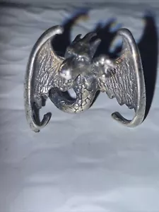 ANELLO MOTO DRAGON BIKER VINTAGE ARGENTO STERLING~TAGLIA 12,5 - Foto 1 di 11