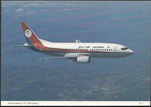 Aviation Transport Postcard - Dan-Air London Boeing 737 Aeroplane H509 - Picture 1 of 2