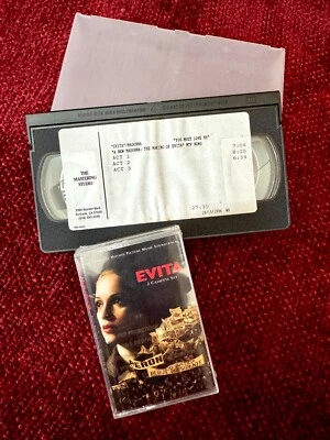 MADONNA EVITA SEALED GOLD STAMP PROMO 2 TAPE & MTV MAKING OF MOVIE & MUSIC VIDEO - Image 1 of 4