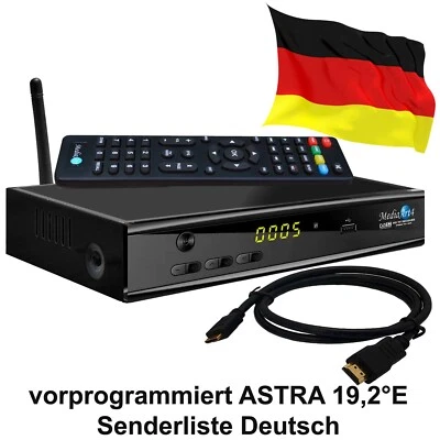 Sat Receiver MEDIAART-4 WLAN programmiert Deutsche Senderliste HD 2xUSB Youtube - Bild 1 von 4