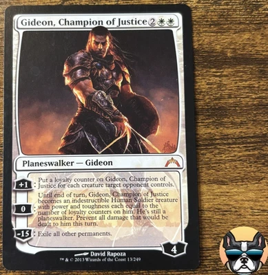 Magic the Gathering MTG- Gideon, Champion of Justice- LP- 013/249- Gatecrash - Image 1 of 3