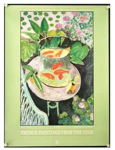 RARE! NEW! 1988 Poster French Paintings From the USSR "Goldfish" Henri Matisse - Picture 1 of 4
