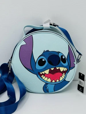 NEW Disney Lilo & Stitch Buckle Down Round Crossbody Handbag New With Tags - Image 1 of 4