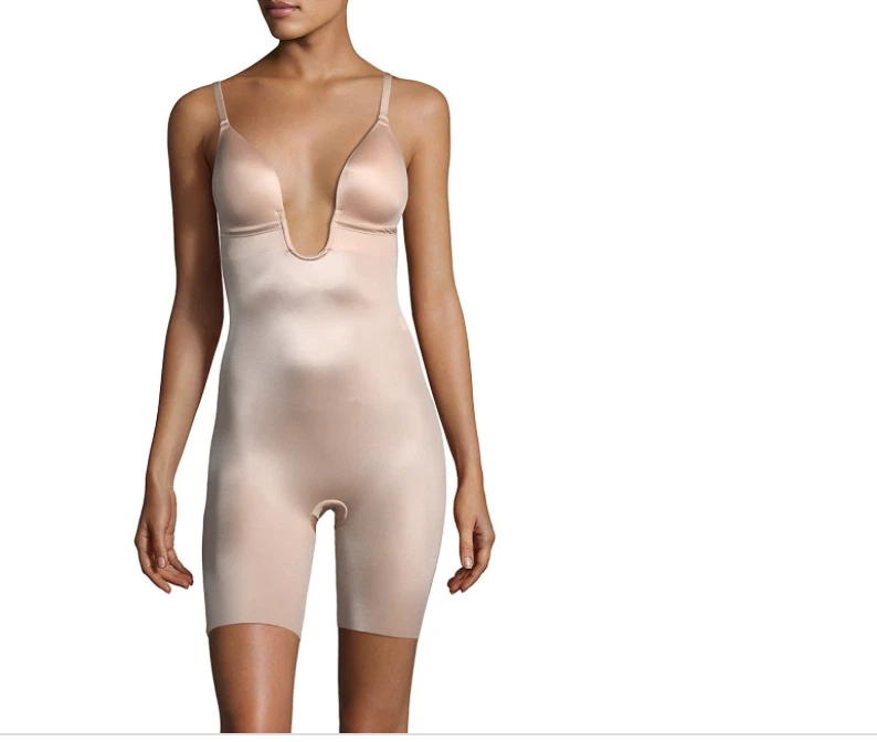 Spanx Suit Your Fancy Plunge Low-Back Mid-Thigh Bodysuit NWT - Image 1 of 1