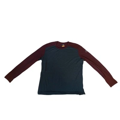 Hombres XL Rompehielos Lana Merino BodyFit 200 Oasis Largo Slv Capa Base Camisa Top  Foto 1 de 4