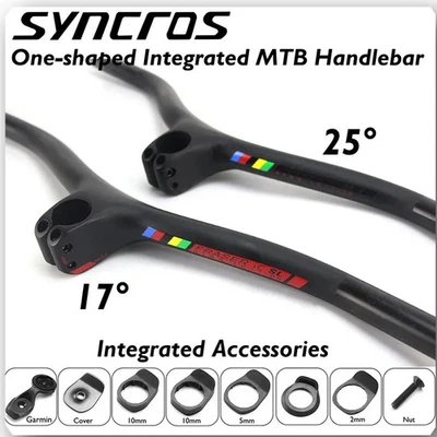 MTB Bicycle Integrated Carbon Handlebar With Stem FRASER IC SL -8/-17/-25 Degree - Image 1 of 4